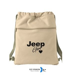 Jeep Girl 14oz Canvas Cinch Sack